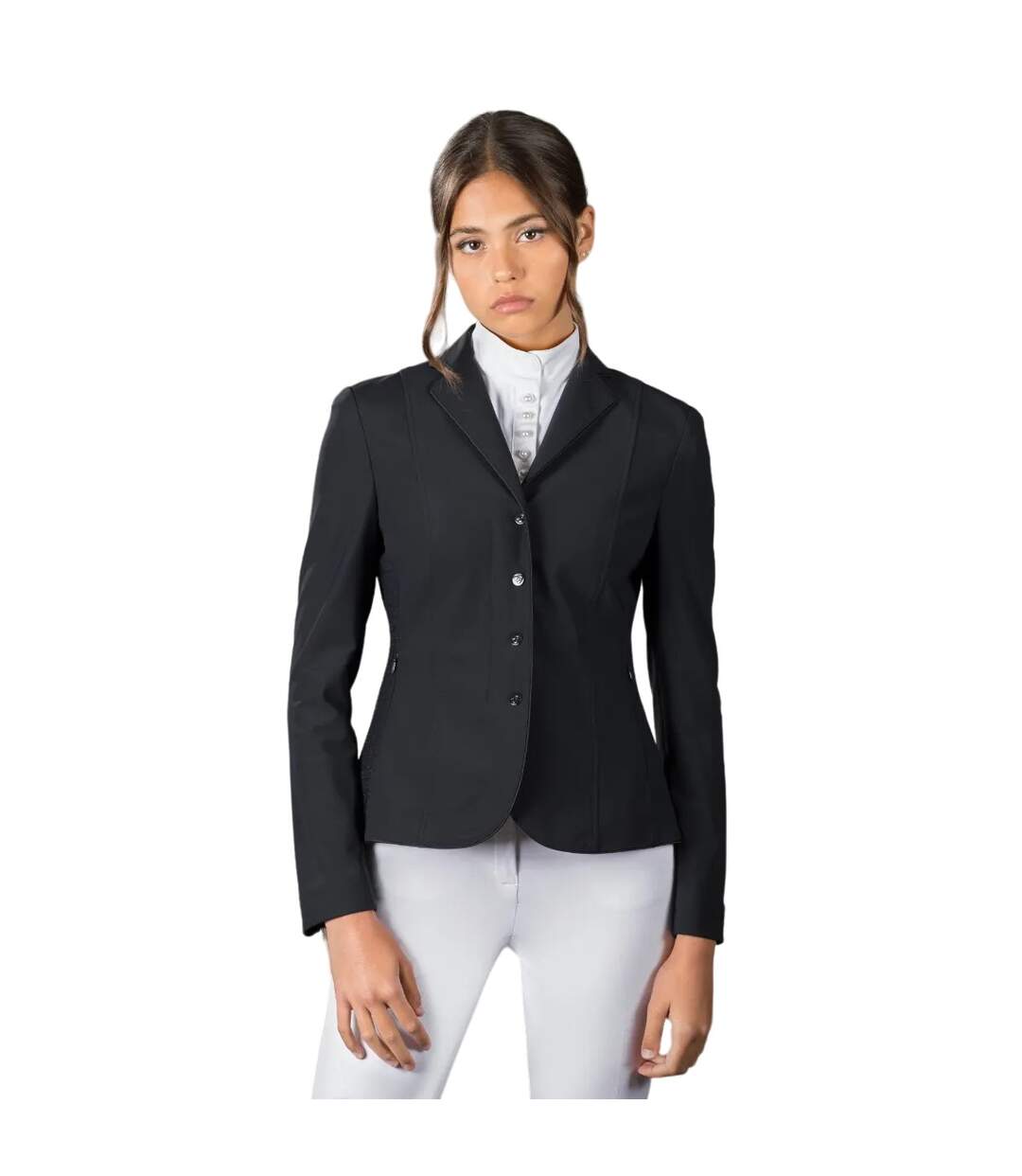 Womens/ladies Stafford Horse Riding Jacket Black Aubrion-3
