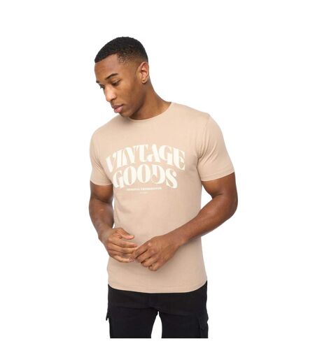 Mens wilsby t-shirt stone Crosshatch