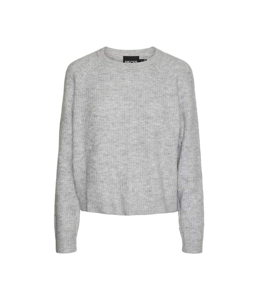 Pull gris femme pieces olla-1