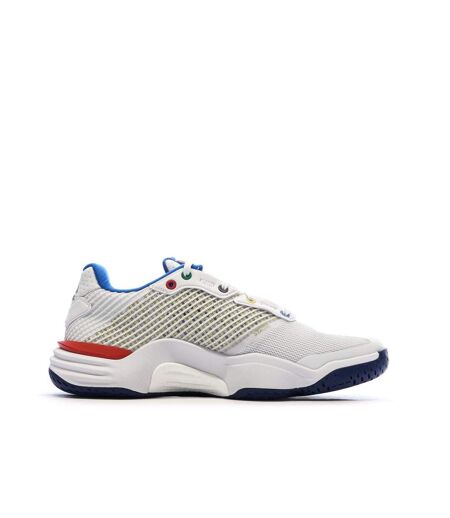 Baskets blanches/bleu/doré homme adidas stabil