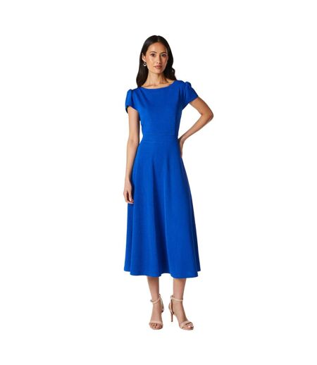 Womens/ladies textured jersey midi dress blue Principles