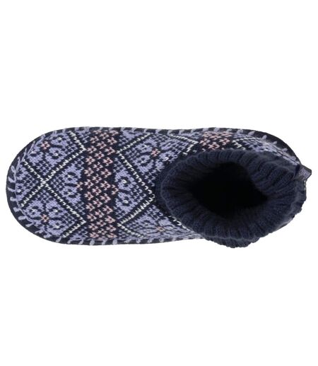 Isotoner Chaussettes d'intérieur femme maille jacquard, picots antidérapants