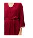 Womens/ladies Ribbed Lace Trim 3/4 Sleeve Kimono Rouge Tommy Hilfiger-2