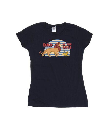 Disney Femme/Ladies The Lion King Dad Boss Cotton T-Shirt (Bleu marine) - UTBI25324