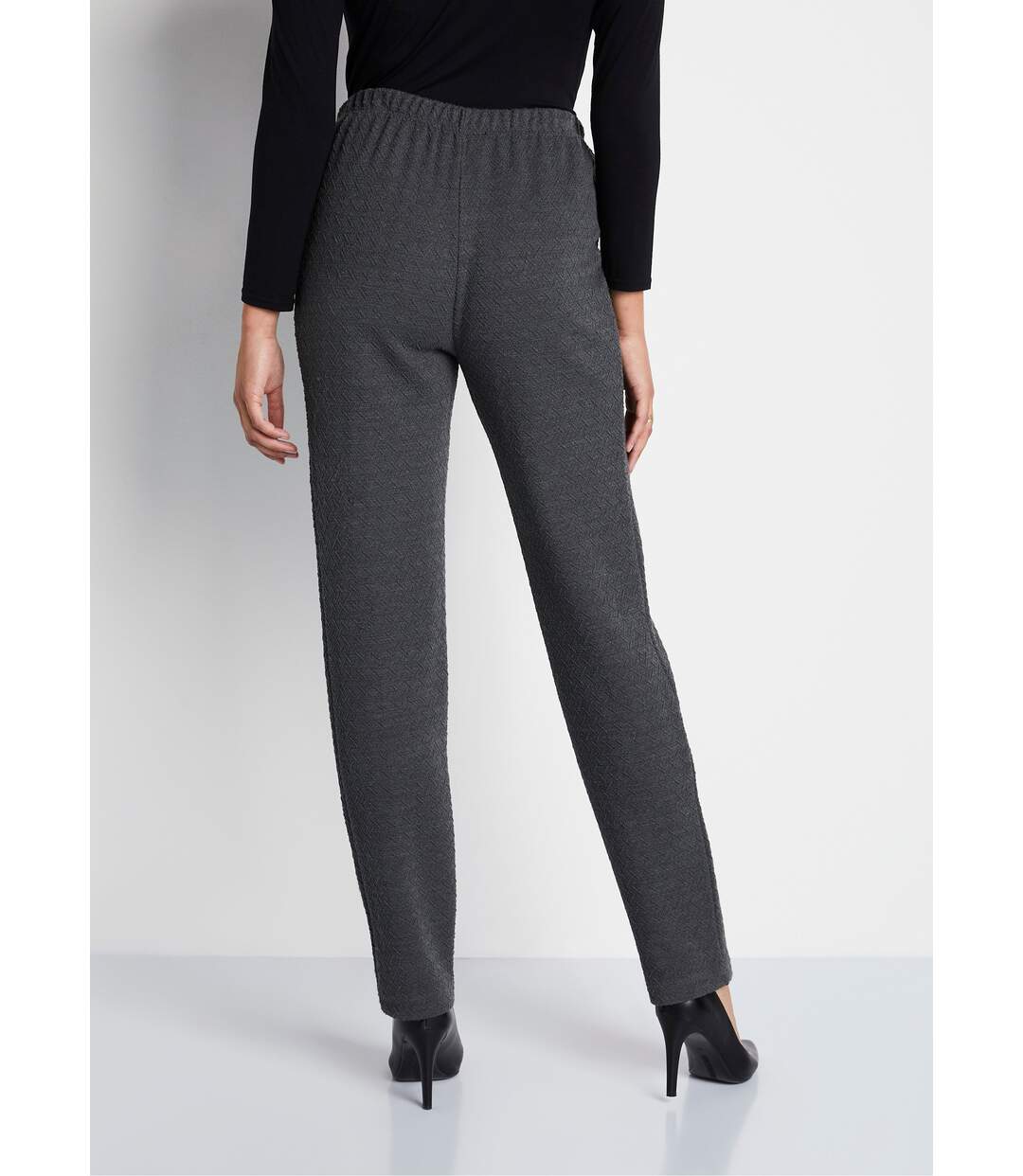 Legging droit ceinture élastiquée avec laine-2