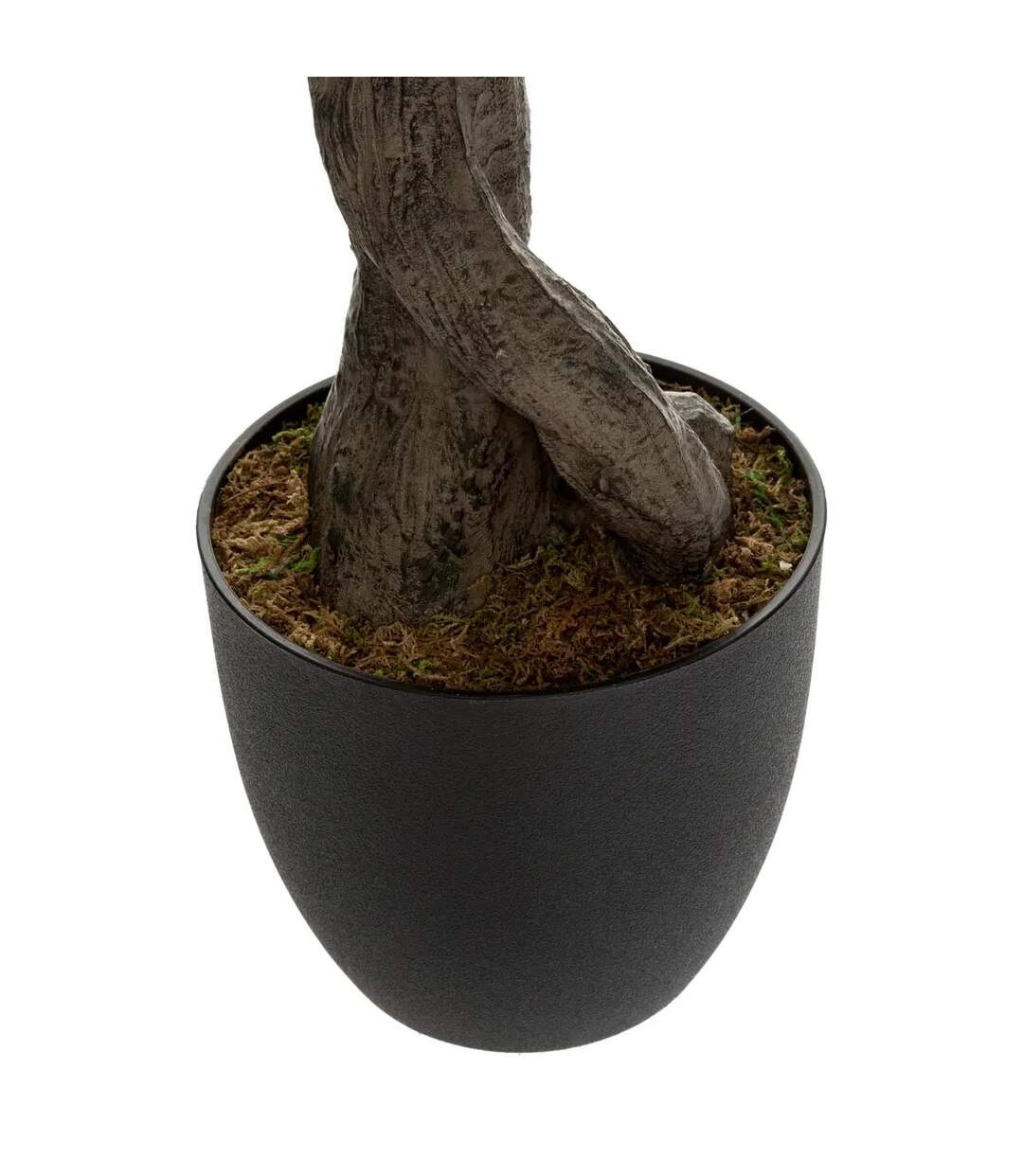 Plante Artificielle en Pot Olivier 140cm Vert & Noir-3