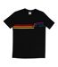 T-shirt Motif/style Rayures Contrastées Pride Femme Noir Adidas-1
