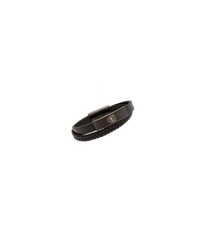 Arsenal FC Leather Bracelet (Black) (One Size) - UTBS4239