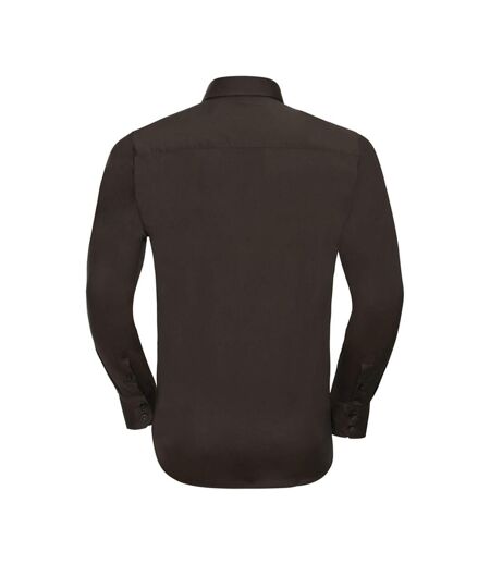 Chemise Manches Longues Homme Chocolat Russell Collection