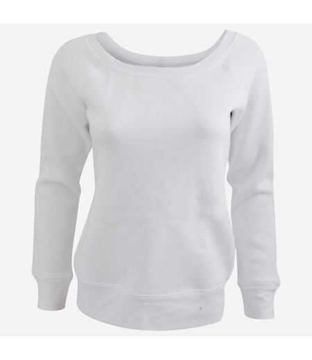 Bella Ladies/Womens Triblend Slouchy Wideneck Sweatshirt (Solid White Triblend) - UTBC1321