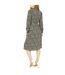 Robe Chemisier Mi-longue Motif/style Imprimé Léopard Femme Noir Yumi-3
