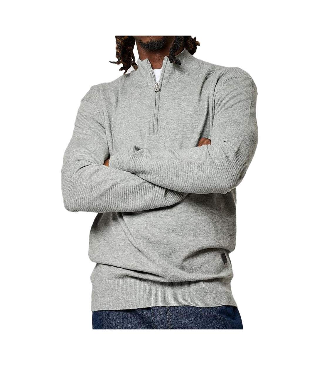 Pull 1/2 Zip Gris Homme Kaporal  VADAM - S