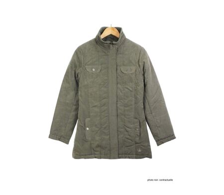 Veste Longue Femme Microfibre Kaki – Doublure Nylon Confort