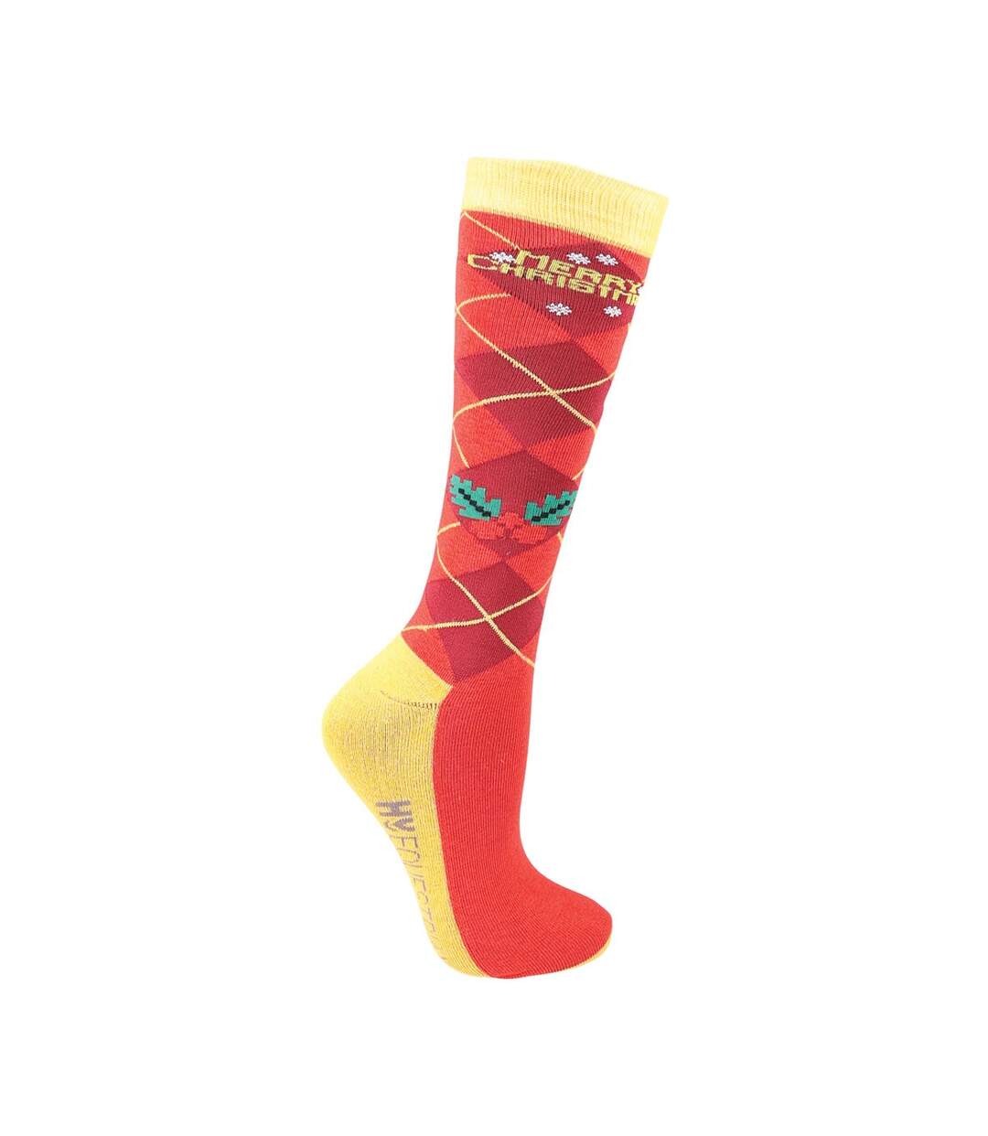 Chaussettes femme rouge / vert / doré HyFASHION-4