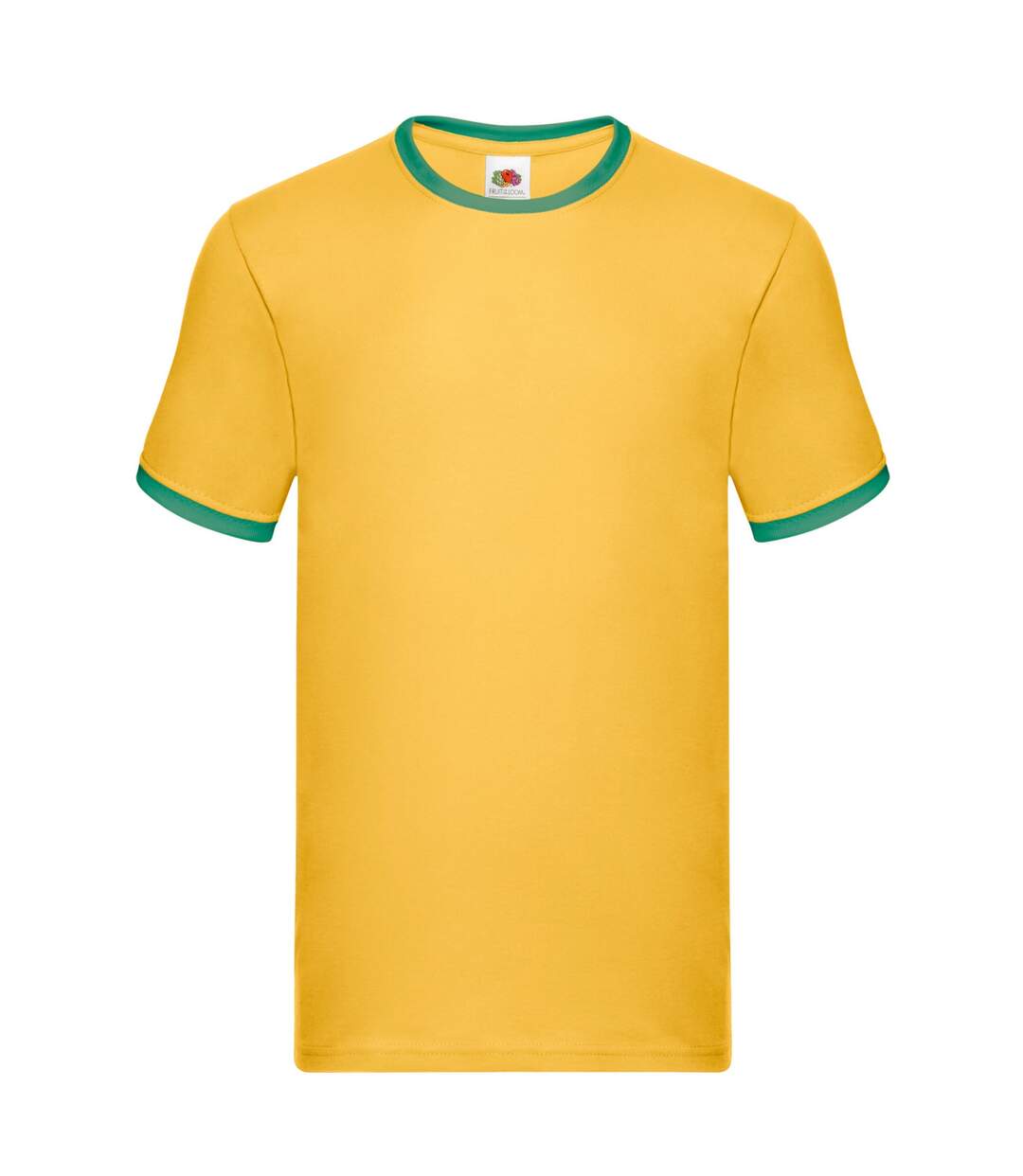 T-shirt Ringer Homme Tournesol Vert Fruit Of The Loom-1
