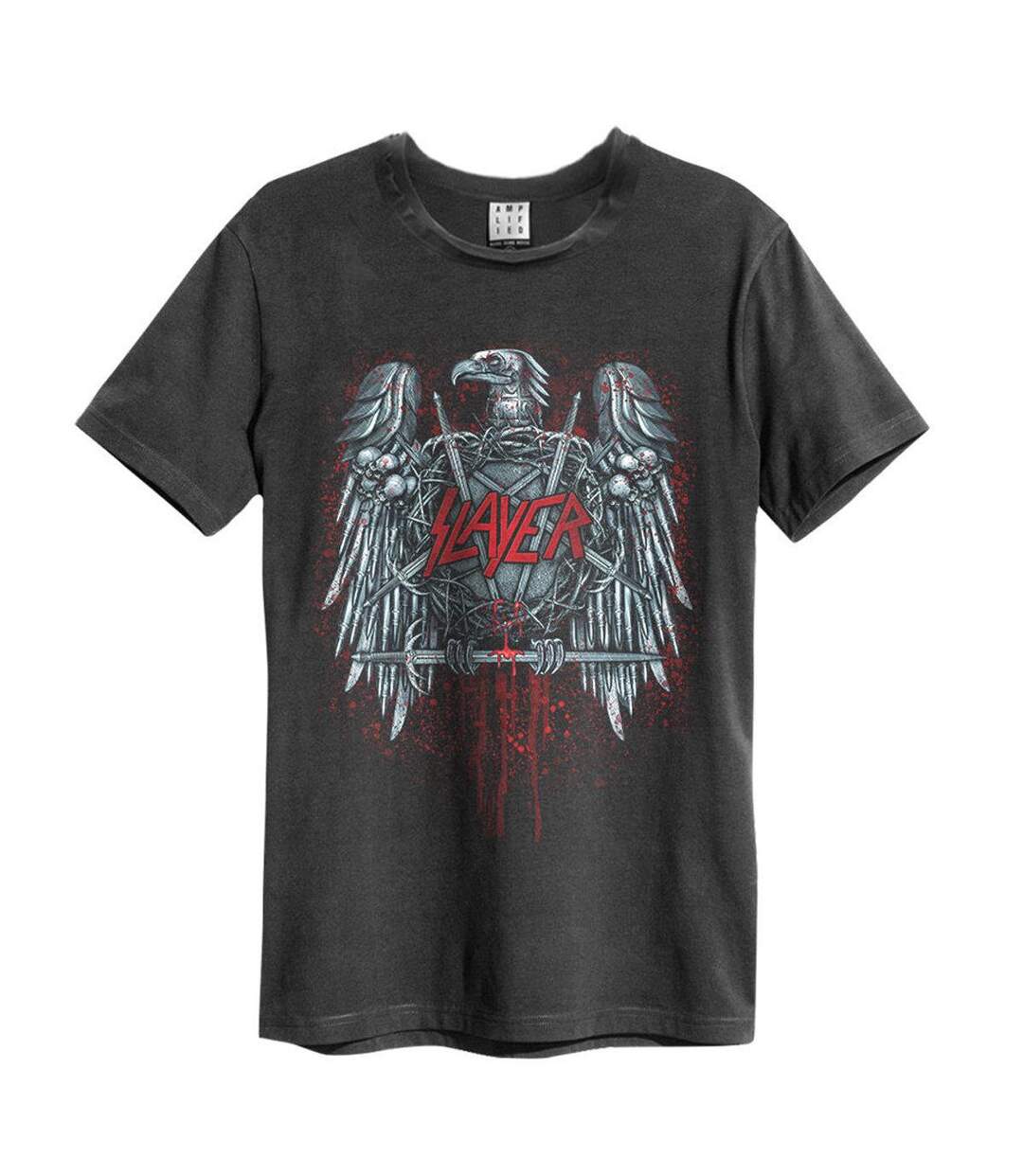 T-shirt Metal Eagle Adulte Charbon Amplified-1