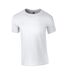 Unisex adult softstyle plain ringspun cotton t-shirt white Gildan