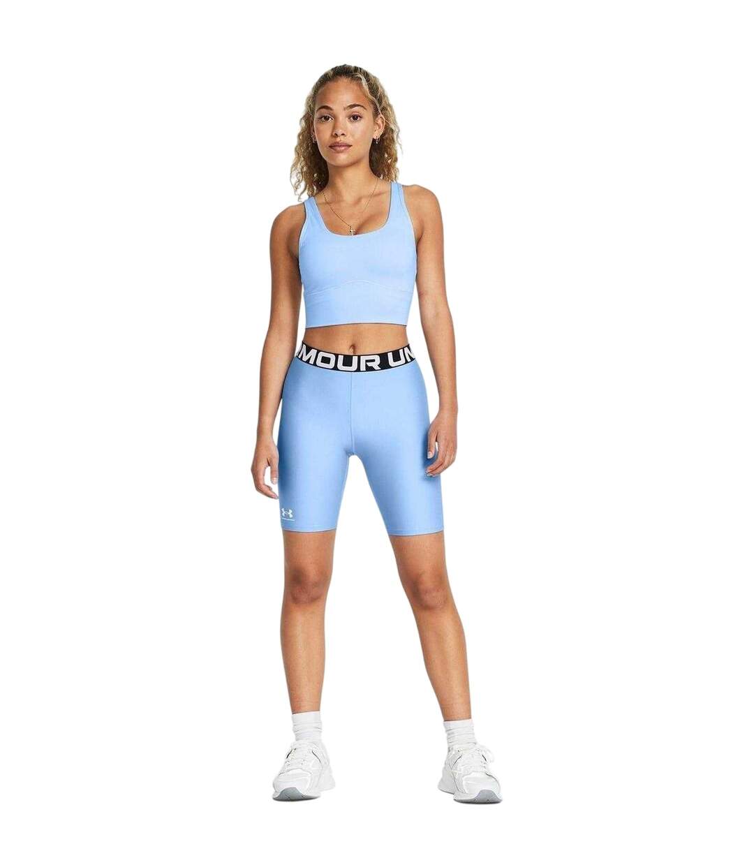 Womens/ladies Armour Fitted Compression Shorts Blue Under Armour-1