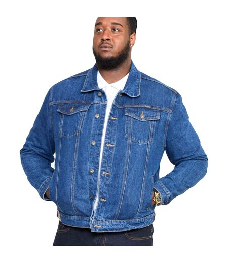 Duke Mens Kingsize Western Trucker Style Denim Jacket (Stonewash) - UTDC127