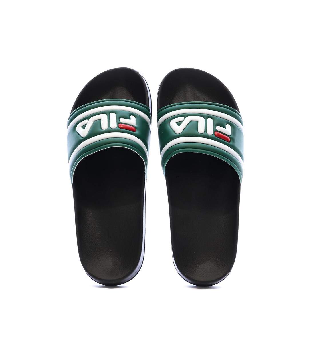 Claquettes noires/vertes/blanches homme fila morro - 40-3