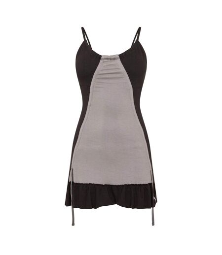 Womens/ladies Spaghetti Strap Top Black Grey Puma