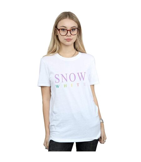 Disney Princess Womens/Ladies Snow White Graphic Cotton Boyfriend T-Shirt (White)