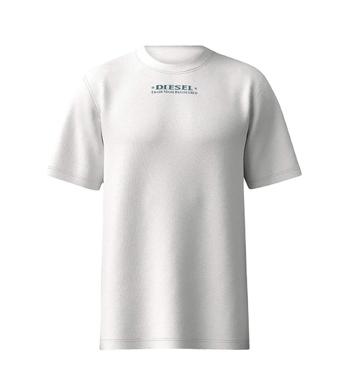 Mens Upside Down Back Print T-shirt White Diesel-1
