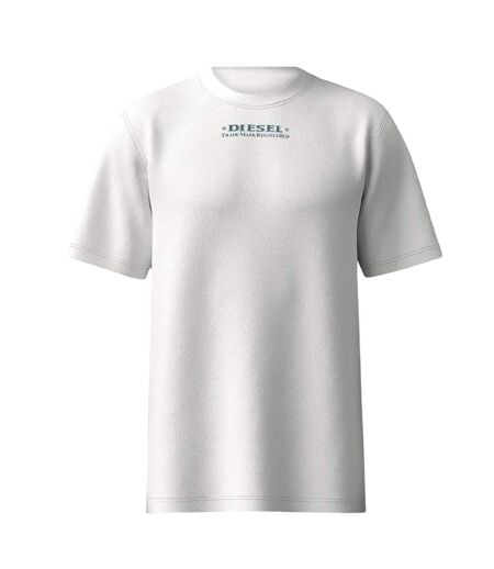 Mens Upside Down Back Print T-shirt White Diesel