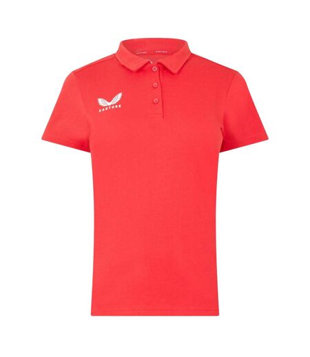 Polo Motif/style Logo Femme Rouge Vif Castore