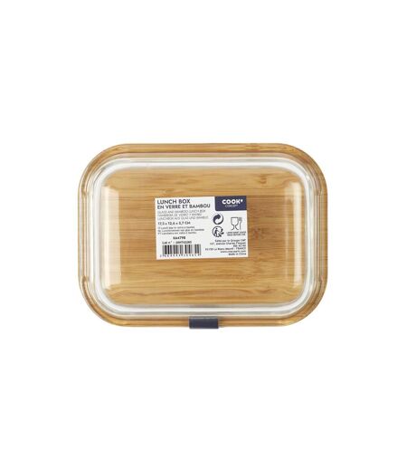 Lunch Box Verre & Bambou Repas 52cl Transparent