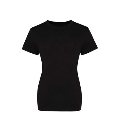 Womens/ladies The 100 T-shirt Deep Black Awdis