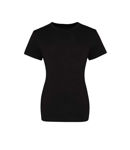 Womens/ladies The 100 T-shirt Deep Black Awdis