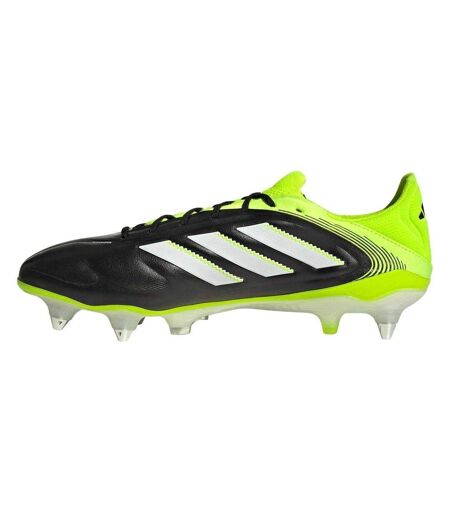 Unisex Adult Copa Pure.3 Leather Soft Ground Football Boots Black Lemon Adidas