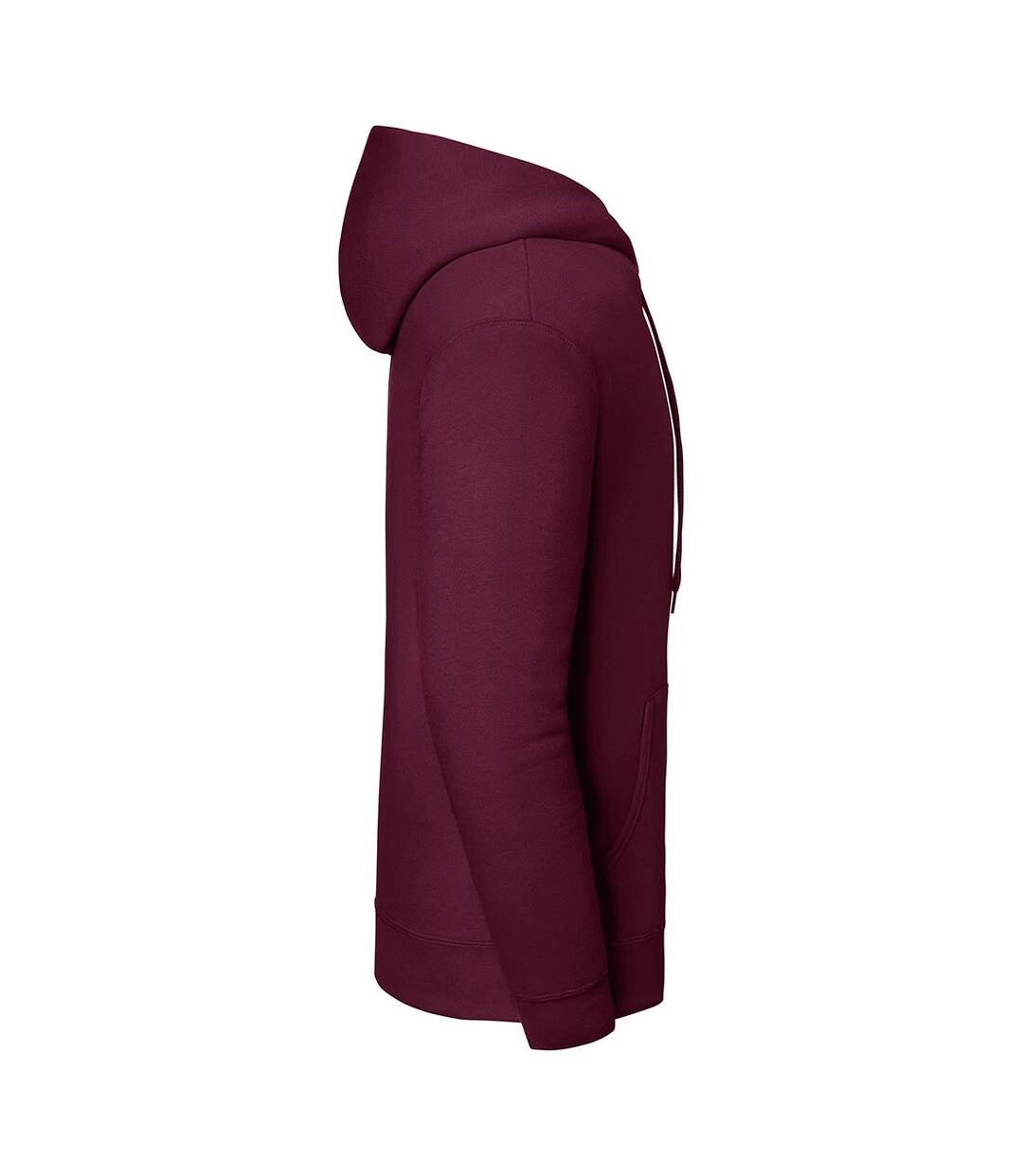 Mens Iconic Premium Hoodie Burgundy Fruit Of The Loom-3