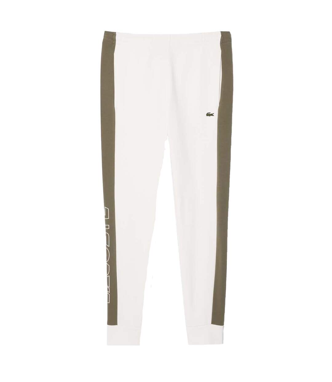 Mens Colour Block Jogging Bottoms Cream Lacoste-1