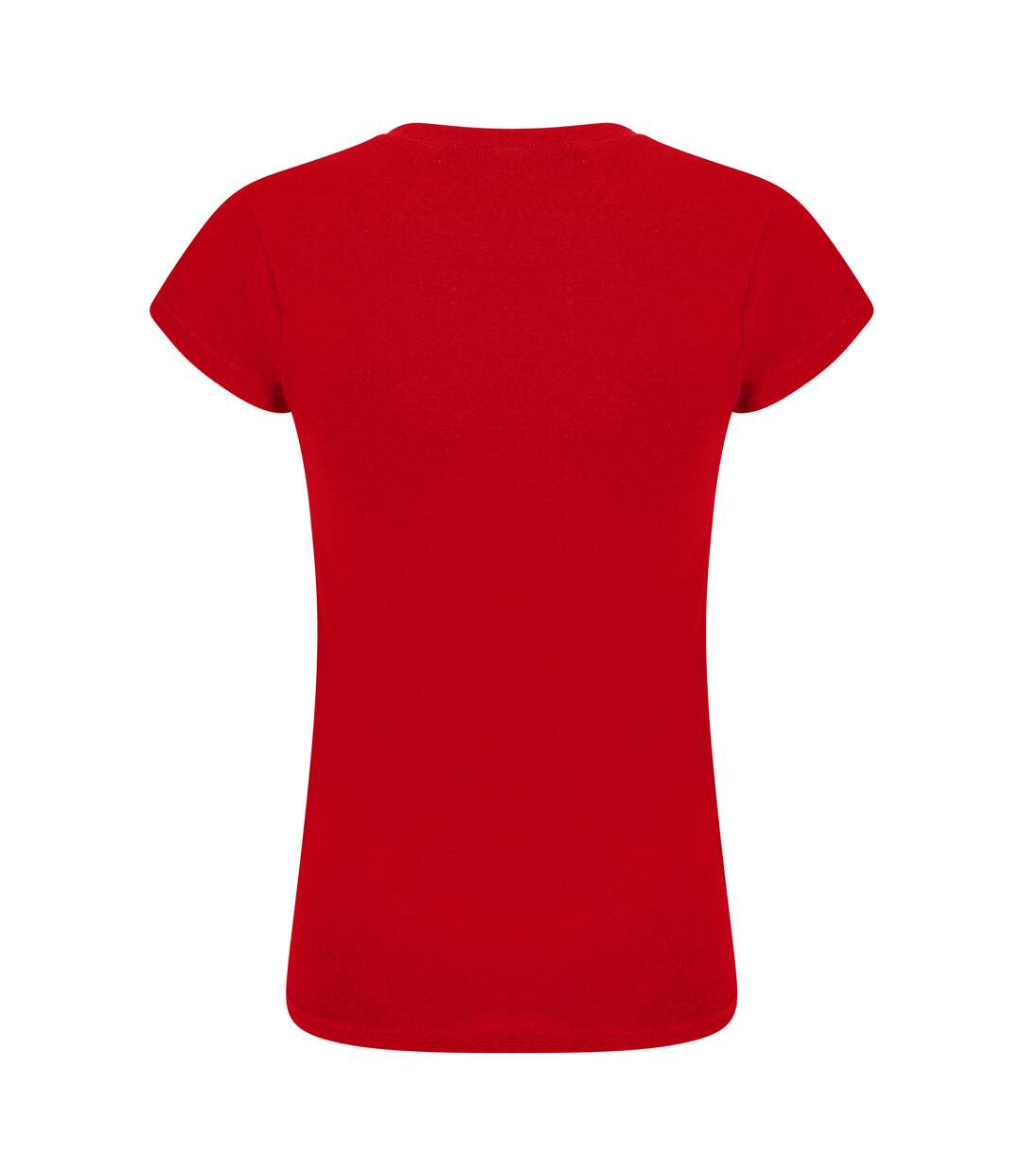Womens/ladies T-shirt Red Casual Classic-3