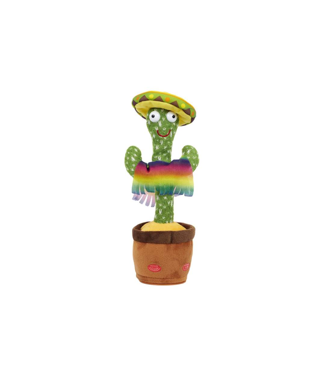 Peluche Déco Cactus Musical Dansant 31cm Vert