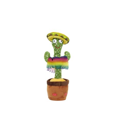 Peluche Déco Cactus Musical Dansant 31cm Vert