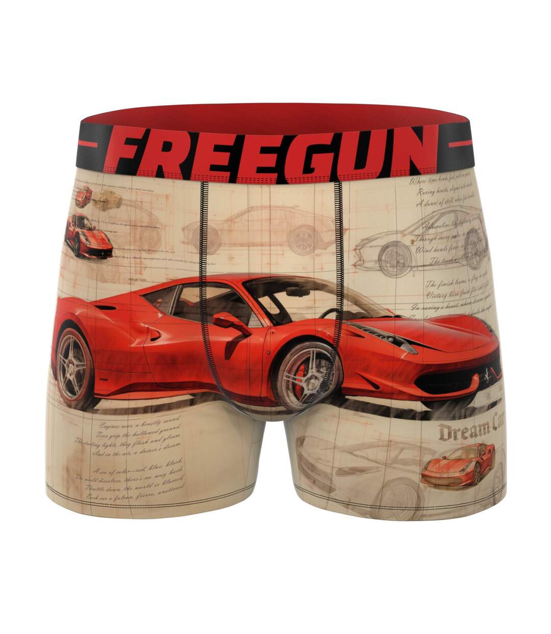 Lot de 5 boxers homme Cars Racing Freegun-5