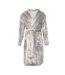 Pierre Roche Mens Soft Touch Hooded Dressing Gown (Grey) - UTUT932