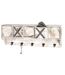 Patère Murale en Bois Crochet & Tiroirs 65cm Naturel-2