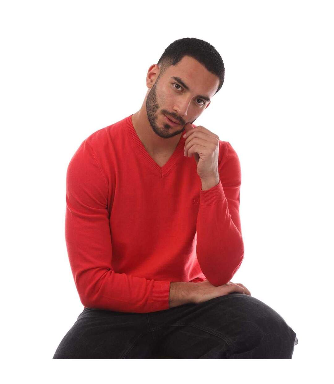 Sweat Barnabas-4 Homme Rouge Boss-1