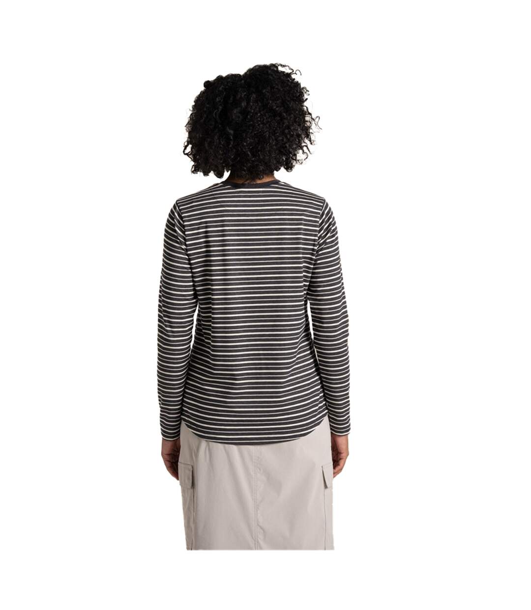 T-shirt Manches Longues Motif/style Rayé Akona Femme Gris Foncé Craghoppers-3