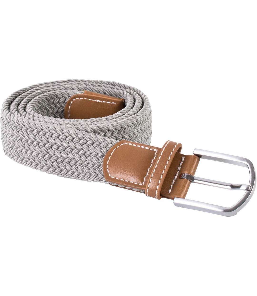 Ceinture tressée élastiquée - KP805 - gris clair