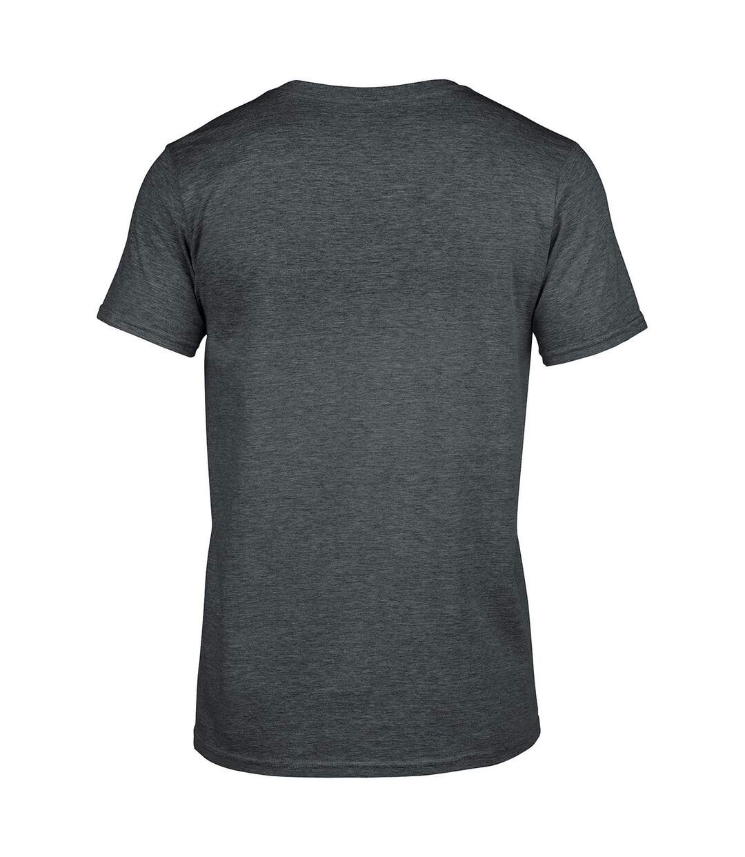 Mens heather v neck t-shirt dark heather Gildan-2