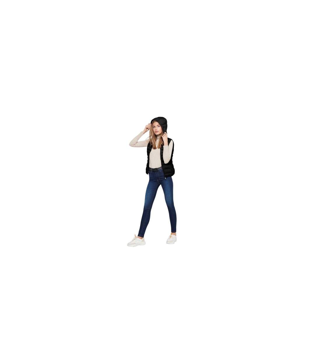 Womens/ladies Tahoe Quilted Hooded Gilet Black Only-1