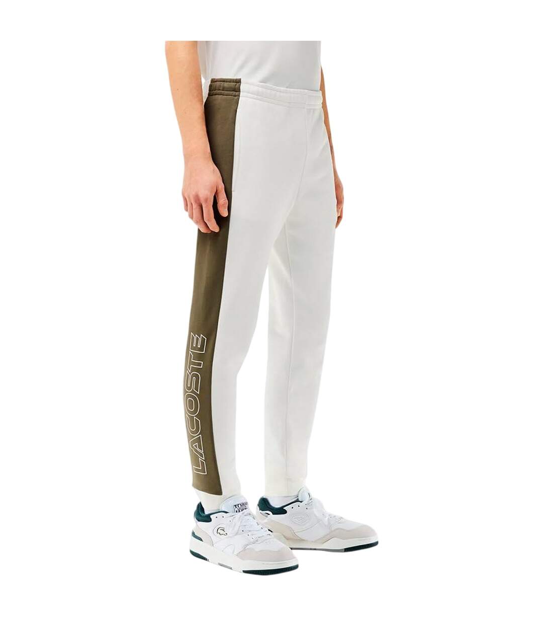Pantalon De Jogging Motif/style Blocs De Couleurs Homme Crème Lacoste-4
