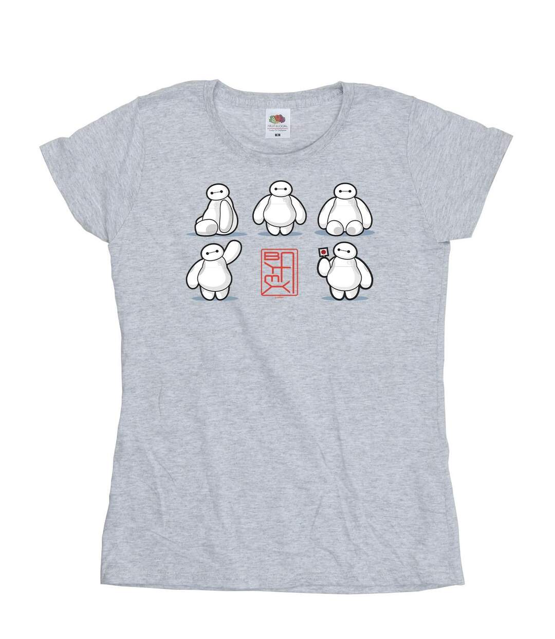 Disney - T-shirt BIG HERO BAYMAX MANY POSES - Femme (Gris chiné) - UTBI13209-1