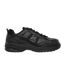 Mens Stride Grinnell Coated Leather Safety Shoes Black Skechers-1