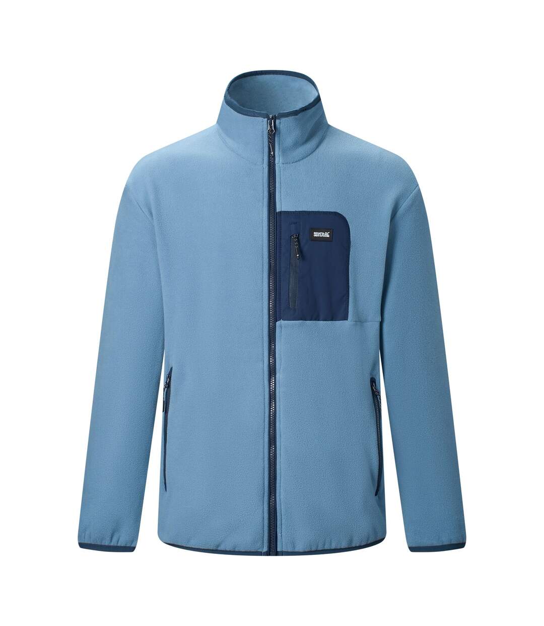 Mens Frankie Full Zip Fleece Jacket Grey Mirage Navy Regatta-2